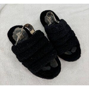 Ugg Fluff Yeah Slide Sandals Black Size 6